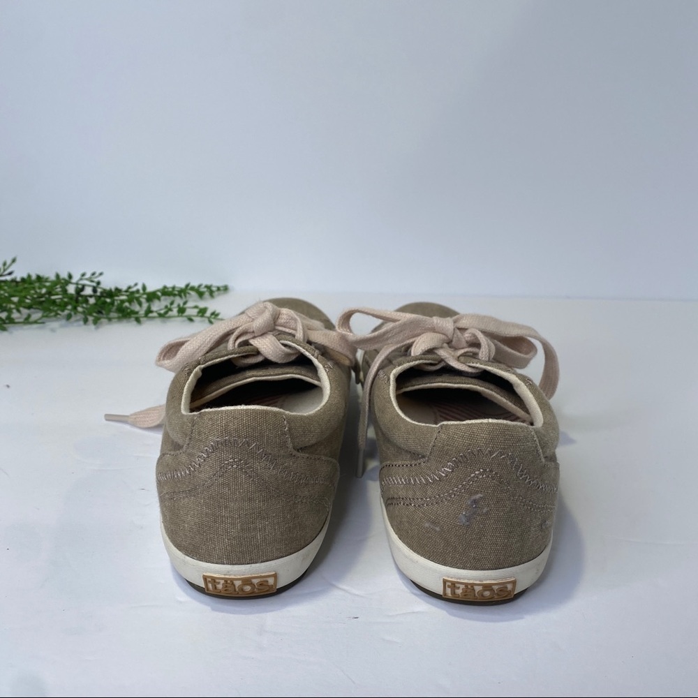 Taos Footwear Khaki Wash Canvas Star Sneakers Size 6-6.5M Lace Up Comfort Shoe - Picture 4 of 10